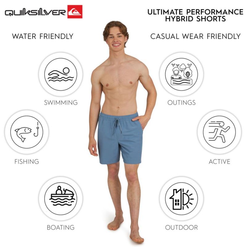 Shorts Quiksilver Corte Regular Azul Sombra Talla Grande