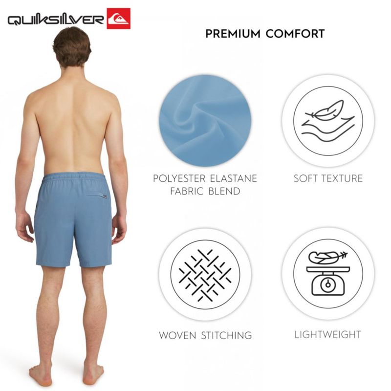 Shorts Quiksilver Corte Regular Azul Sombra Talla Grande