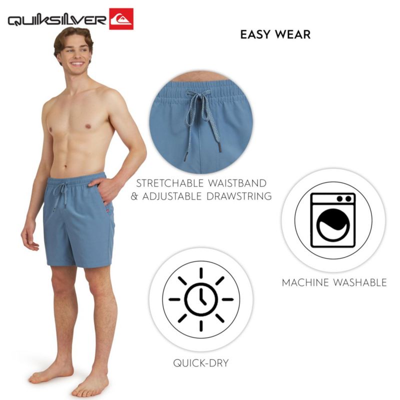 Shorts Quiksilver Corte Regular Azul Sombra Talla Grande