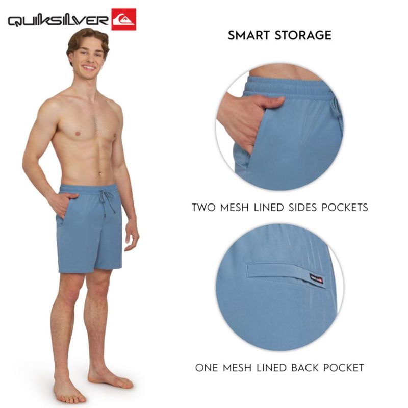 Shorts Quiksilver Corte Regular Azul Sombra Talla Grande