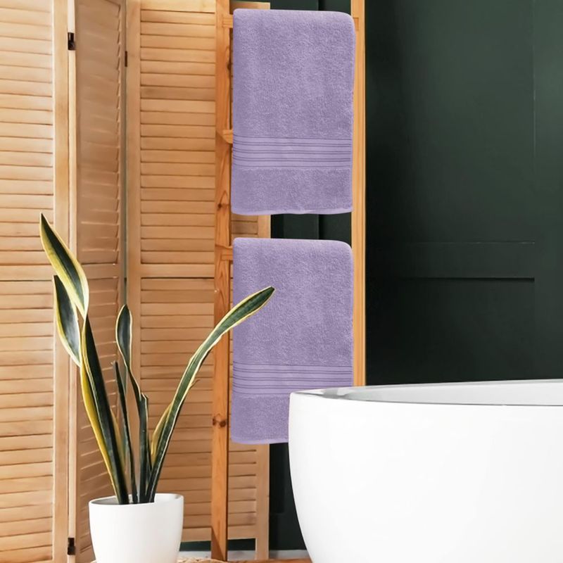 Toalla de Baño BOUTIQUO 71 cm x 140 cm Pack de 2 Morado