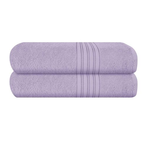 Toalla de Baño BOUTIQUO 71 cm x 140 cm Pack de 2 Morado
