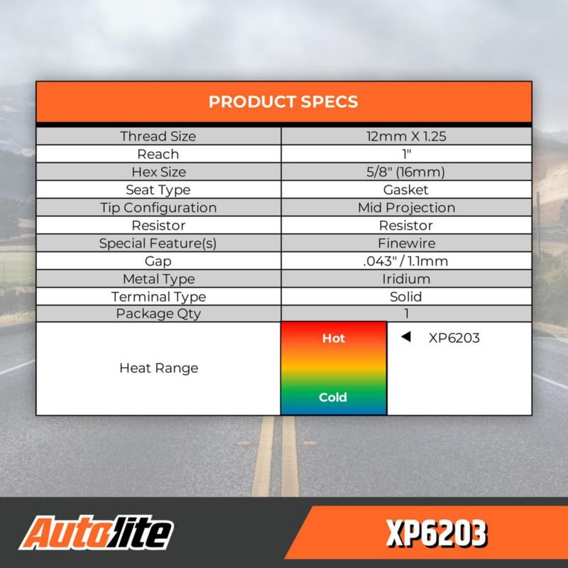 Bujías Autolite Iridium XP XP6203 Automotive (paquete de 4)
