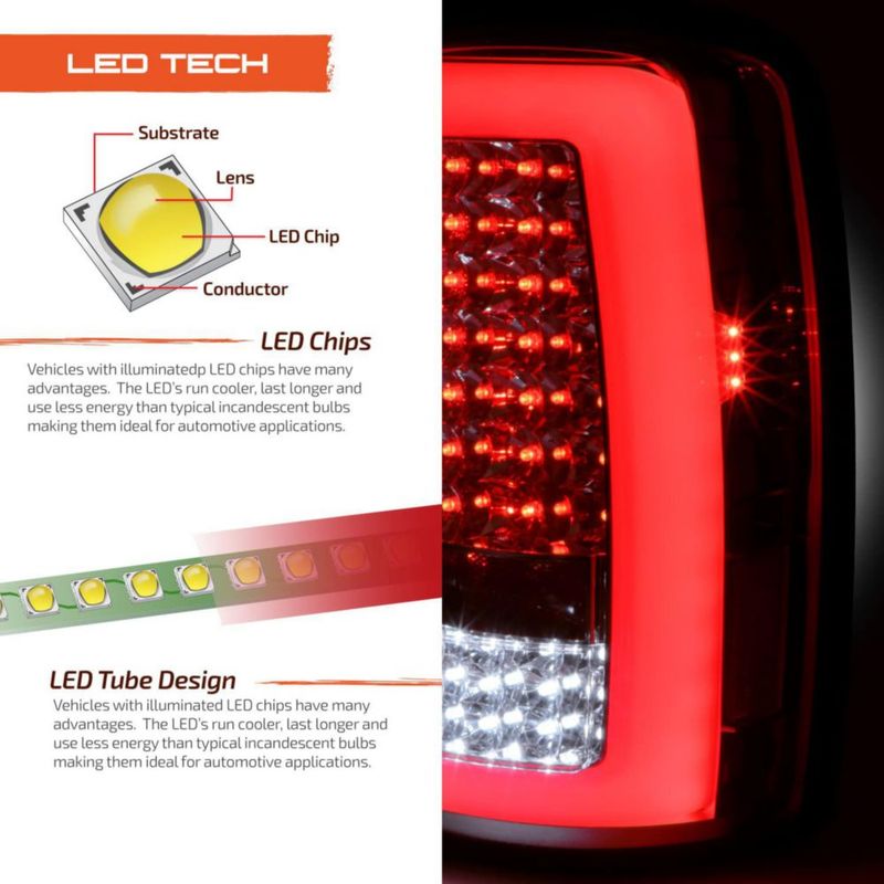 Luces traseras AKKON para Chevy Tahoe Suburban 2000-2006