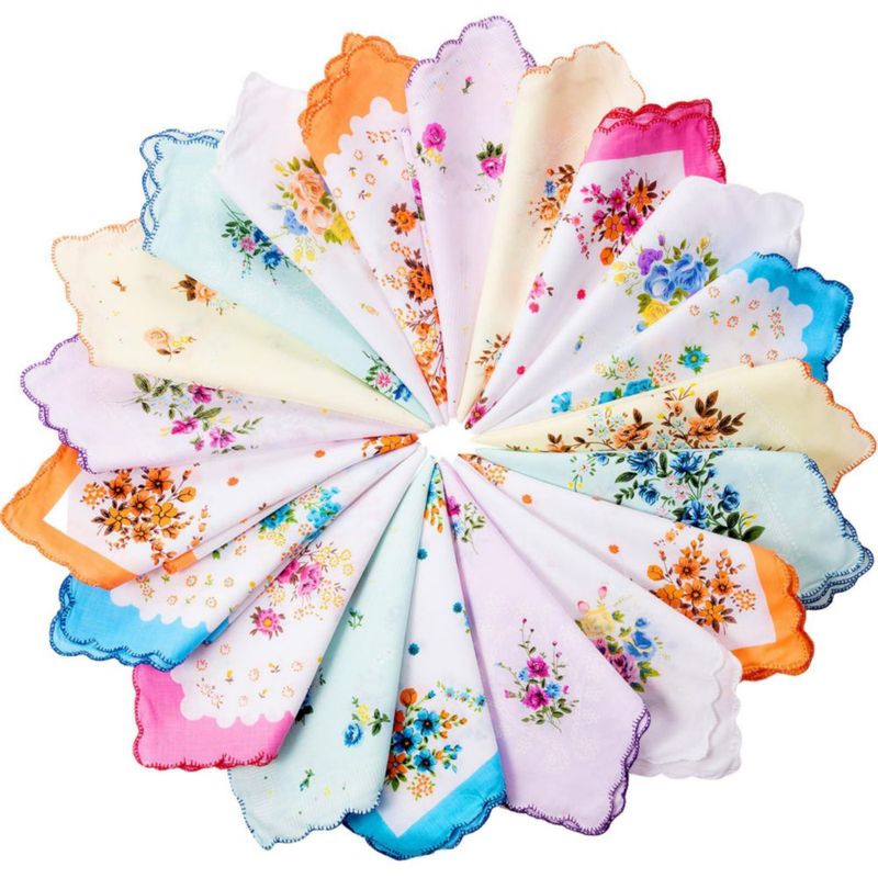 Pañuelos de algodón Zhanmai 30 cm paquete de 20 estilo 1