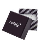 Set de joyería luckyly baño oro baño oro o rosa 14k corazón doble elsie dorado