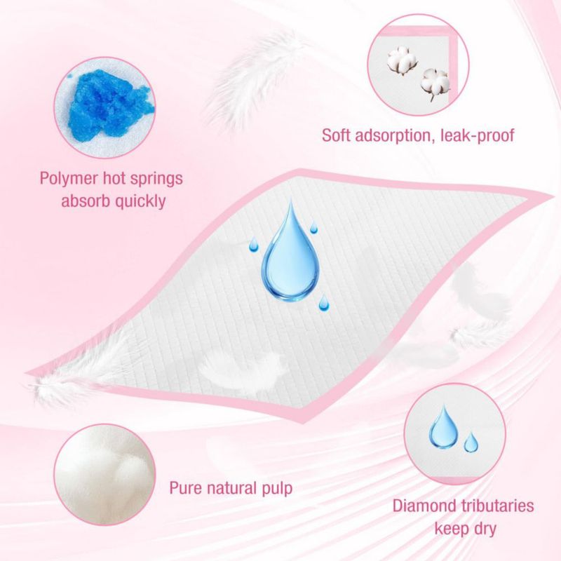 Almohadillas cambiadoras Cabaubl 100 unidades (33 × 46 cm) rosa