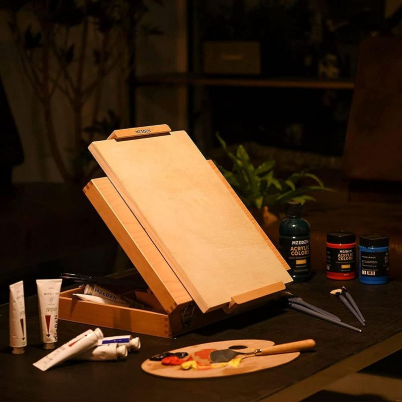 Tablero de lienzo de madera sin terminar MEEDEN 20 × 20 cm pack de 6