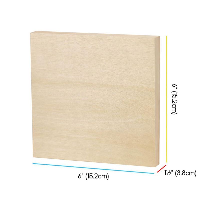 Tablero de lienzo MEEDEN 15 cm paquete de 4 madera sin tratar