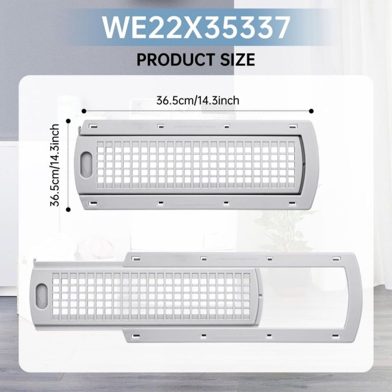 Guía de filtro para la pantalla de pelusa Antonw GE/Hotpoint modelo WE22X35337