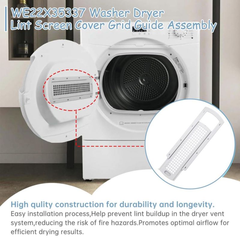Guía de filtro para la pantalla de pelusa Antonw GE/Hotpoint modelo WE22X35337