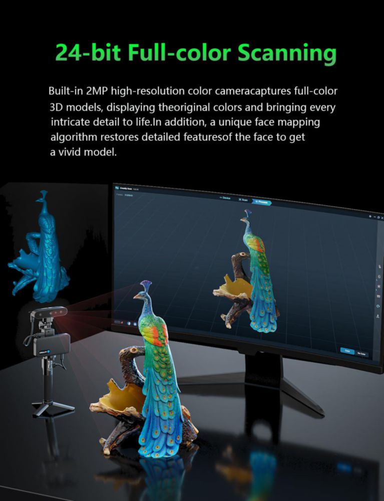 Escáner 3D Creality Ferret Pro Inalámbrico 60 FPS
