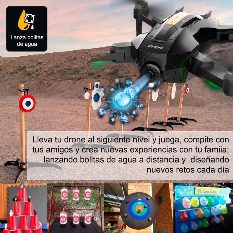 Drone VAK Q5 para batallas doble camara 4k wifi Naranja