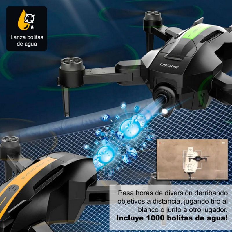 Drone VAK Q5 para batallas doble camara 4k wifi Naranja