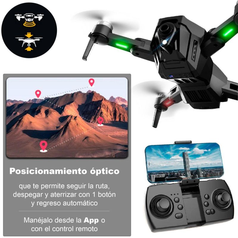 Drone VAK Q5 para batallas doble camara 4k wifi Naranja