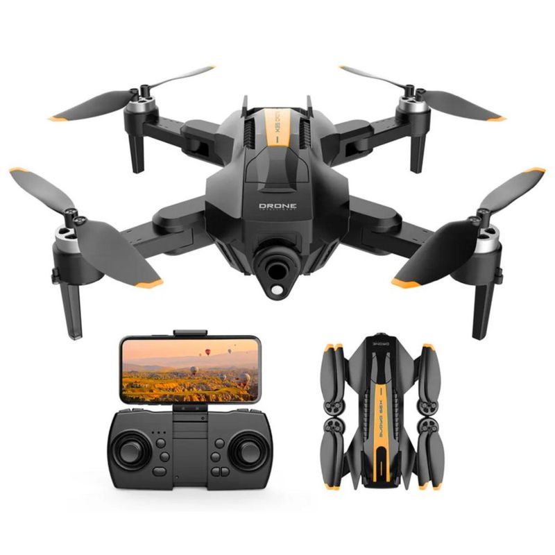 Drone VAK Q5 para batallas doble camara 4k wifi Naranja