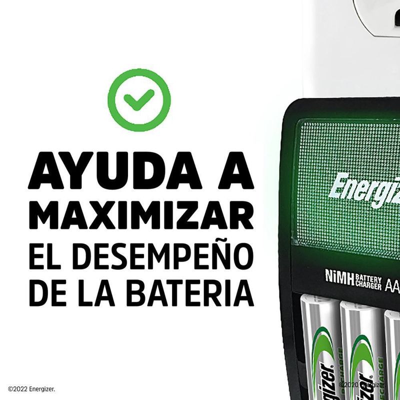 Cargador energizer mini aa-aaa 2 pilas aa 1300mah ch2pc4