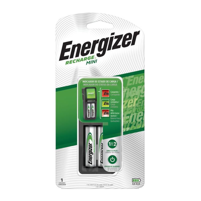 Cargador energizer mini aa-aaa 2 pilas aa 1300mah ch2pc4