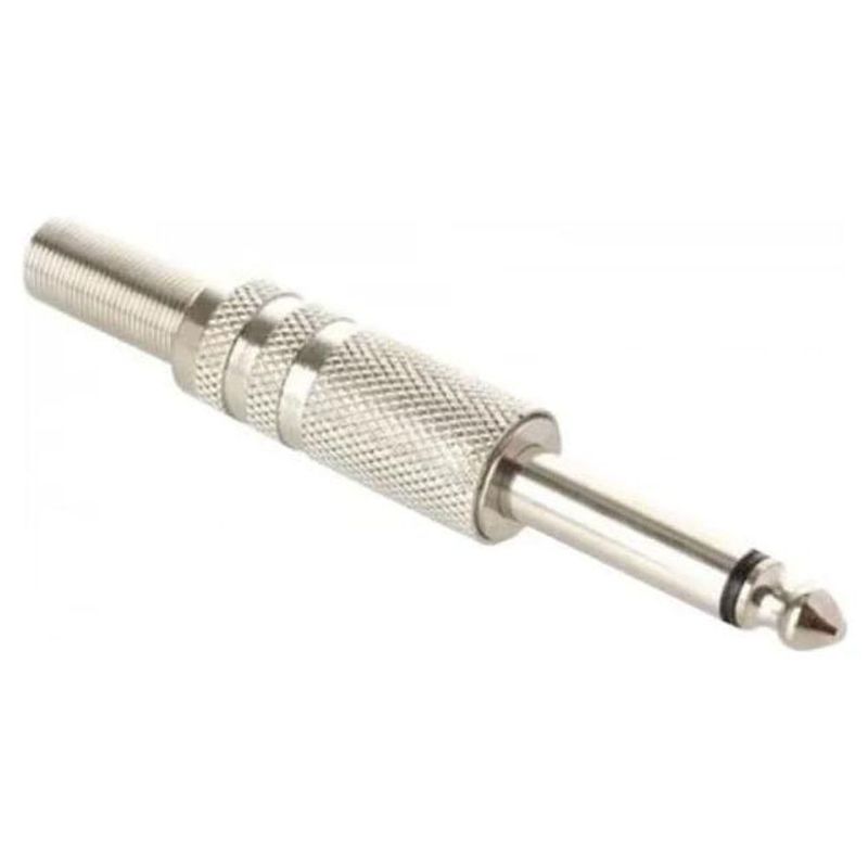 Plug Audio 6.3mm Monoaural Metálico Macho Micrófono Steren