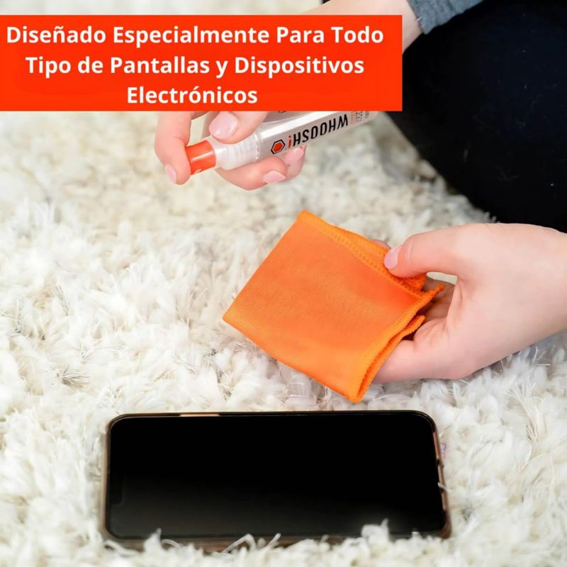 Limpiador de Pantallas Whoosh! 100 ml + 1 paño de micro fibra