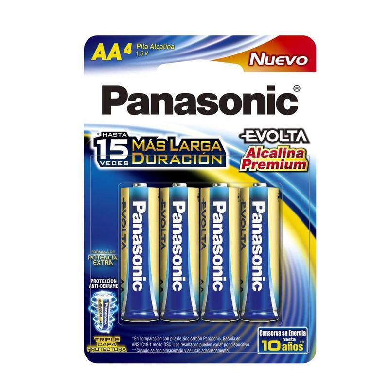 Pila panasonic evolta alcalina aa con 48 unidades 1.5v