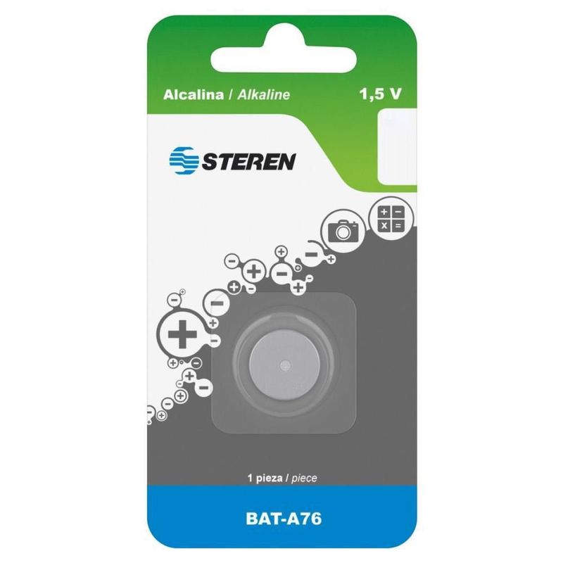 Pila Alcalina Tipo Botón lr44 1.5 Vcc 110mah Steren