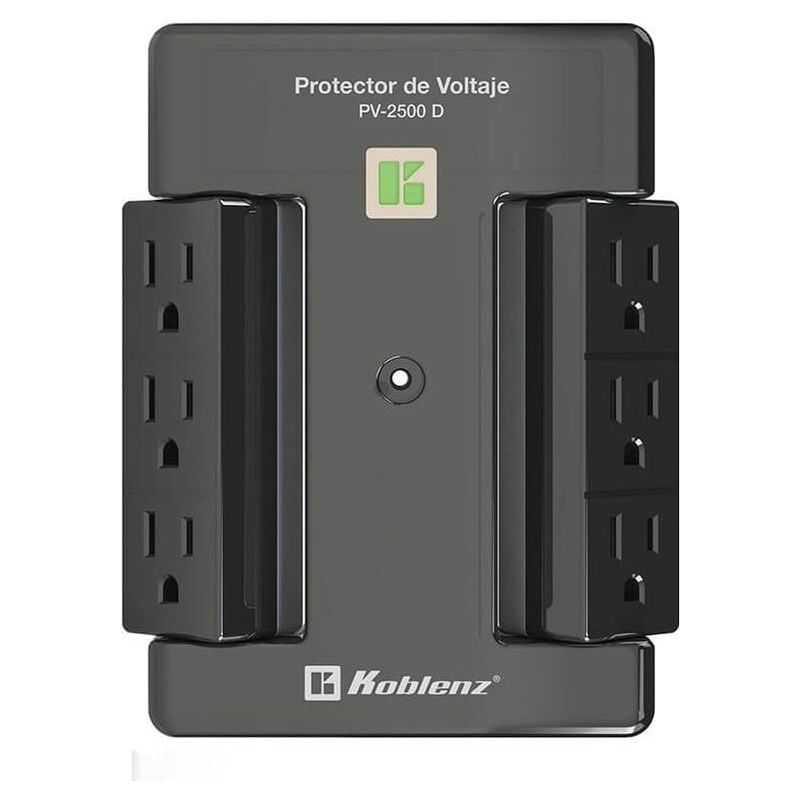 Protector de Voltaje Koblenz PV-2500 D 6 Contactos Negro