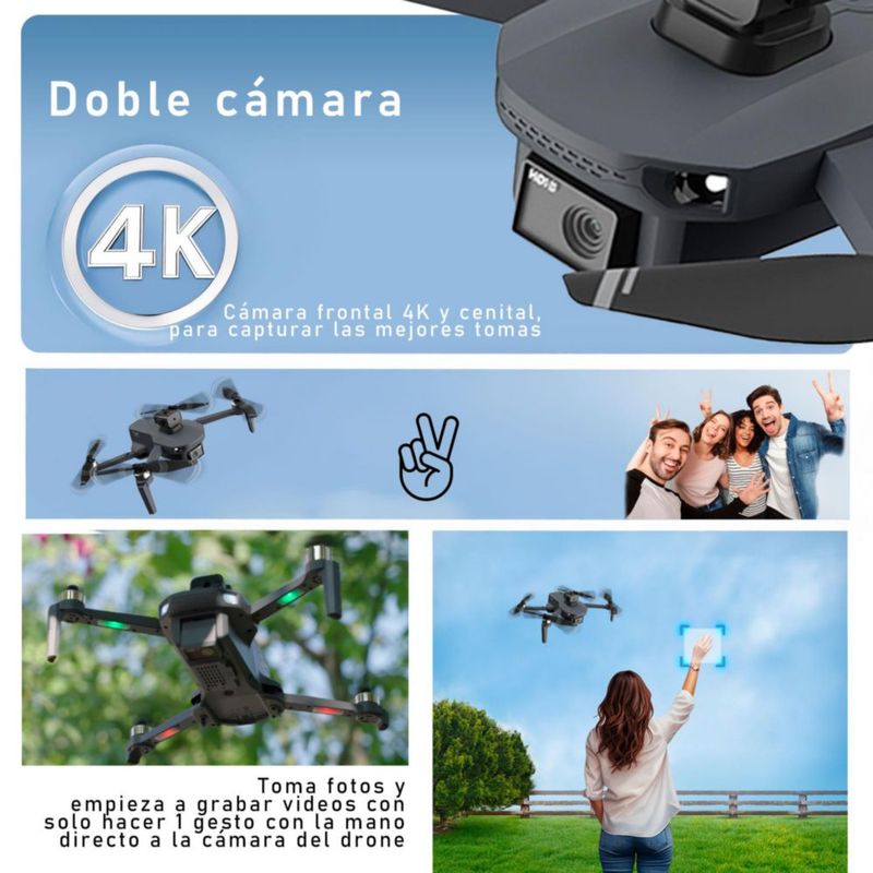 Drone VAK W7 GPS WIFI control con pantalla camara