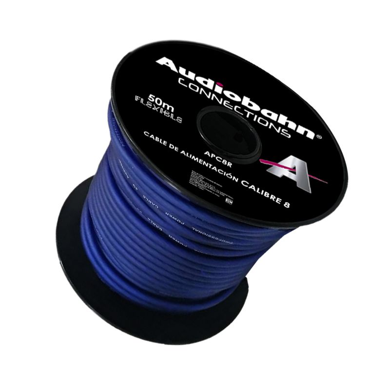 Rollo De Cable Para Corriente Calibre8 50m Audiobahn Apc8r
