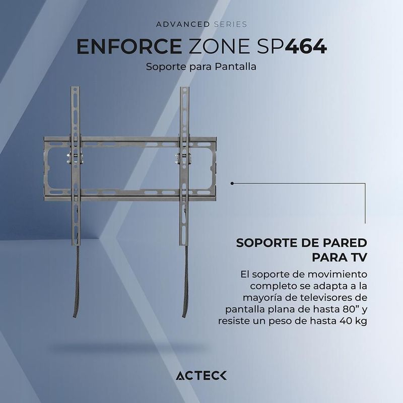 Soporte smart tv acteck enforce sp464 32 a 70 pulgadas 45kg