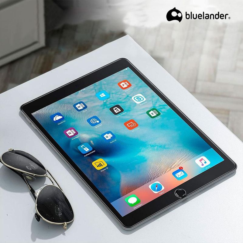 Bluelander 2 Micas Cristal Vidrio Templado para iPad 9, 8 y 7, 10.2" Pulgadas 2021, 2020, 2019, Dureza 9H, Protector de Pantalla Compatible con iPad