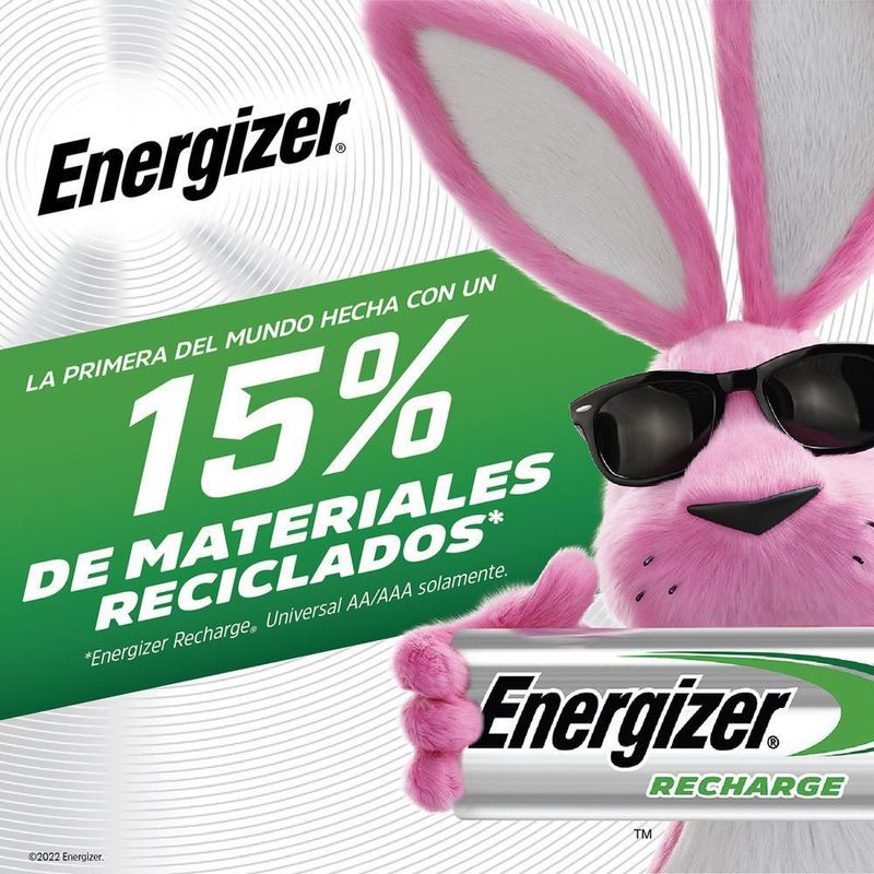 Pila energizer 9v recargable blister 12 unidades