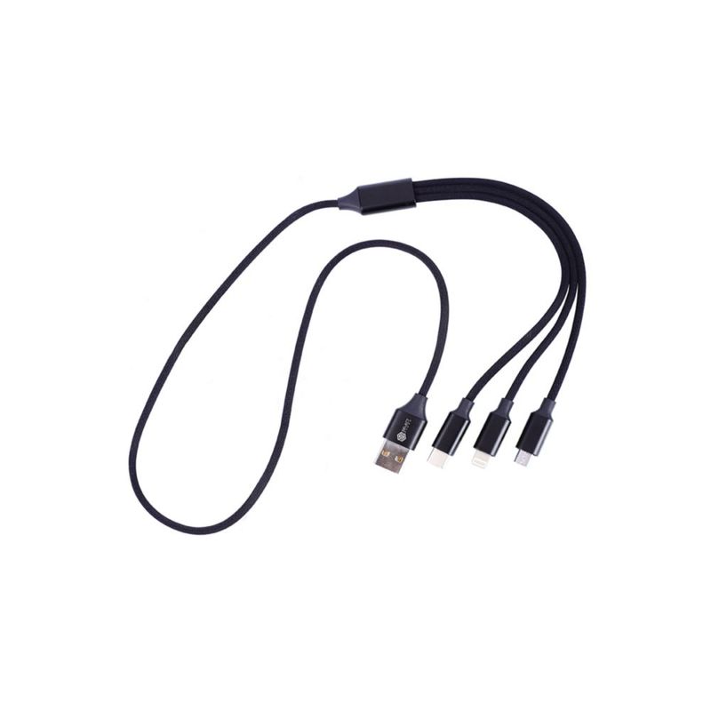 Cable De Datos Y Carga Usb 3 En 1 V8 Tipo C Lightning Select Sound