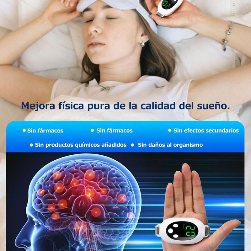Dispositivo Inteligente para Mejorar el Sueño,Estimulador Cerebral con Terapia de Luz y Sonido.HOGAWAY