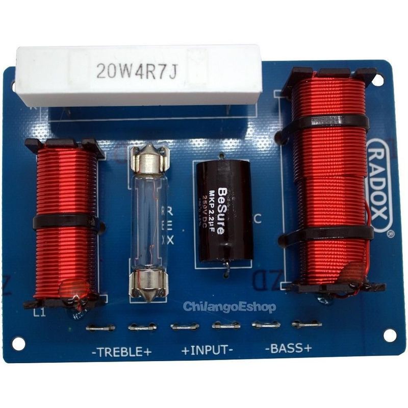 Crossover pasivo profesional 2 vias 300w 4-8 ohms