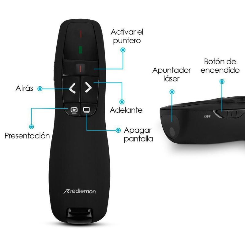 Apuntador Láser y Presentador Inalámbrico para Windows y Mac