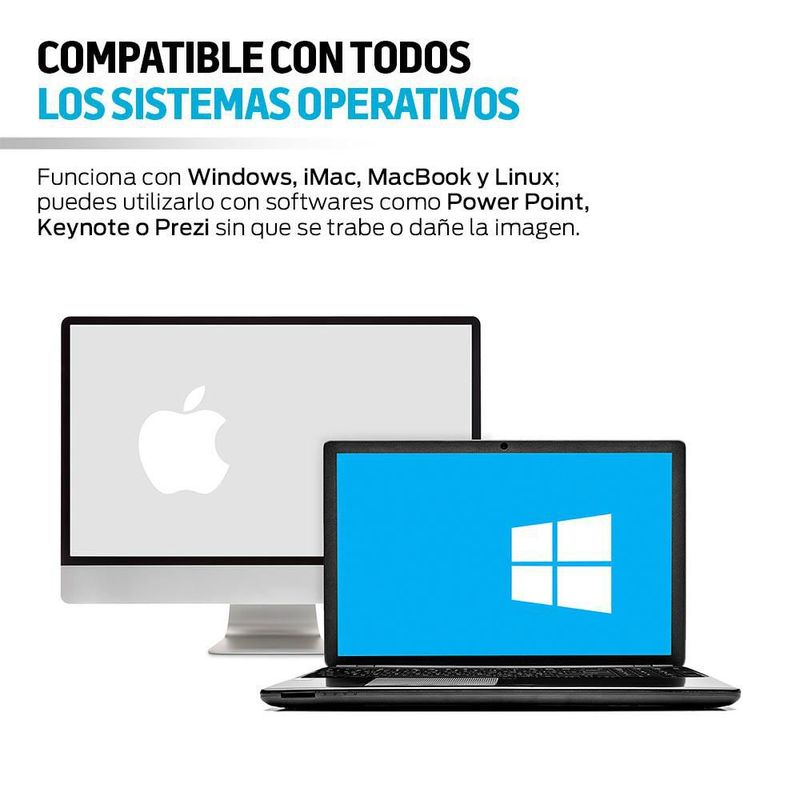 Apuntador Láser y Presentador Inalámbrico para Windows y Mac