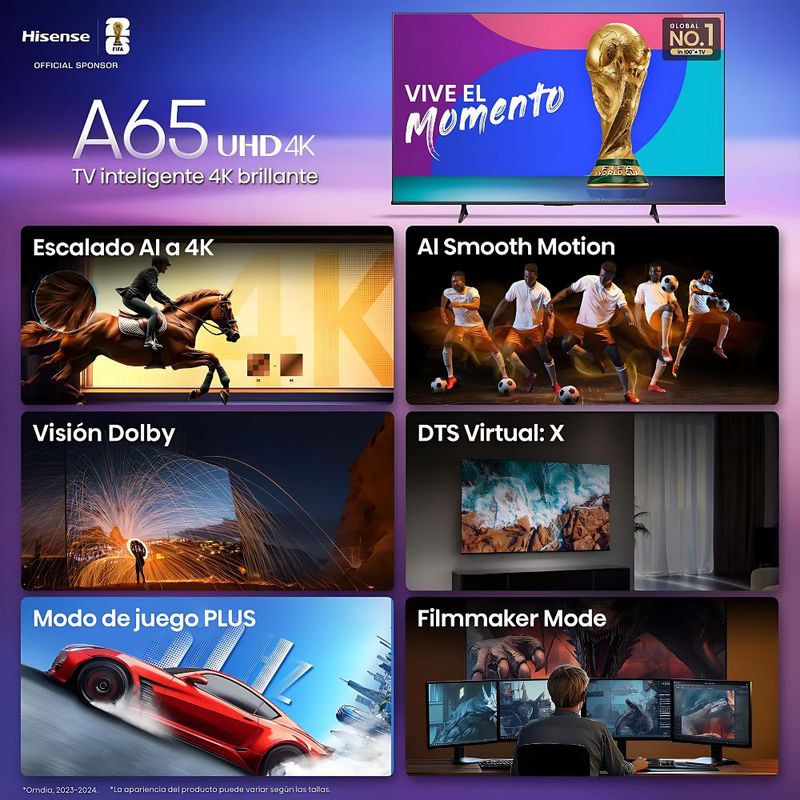 Televisor Hisense 65A65NV 65¨pulgadas 4k Smart TV Vidaa