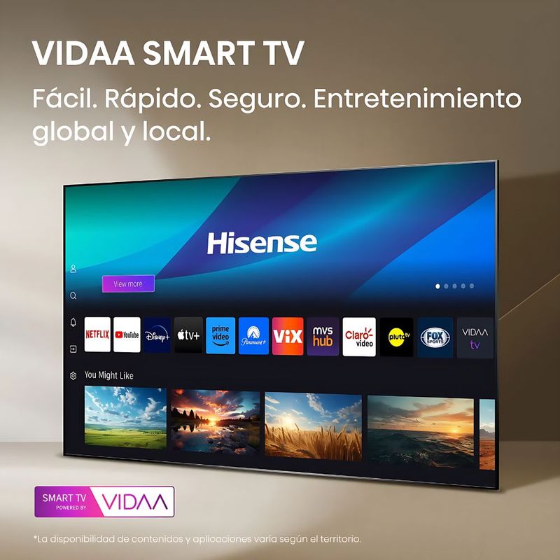 Televisor Hisense 65A65NV 65¨pulgadas 4k Smart TV Vidaa