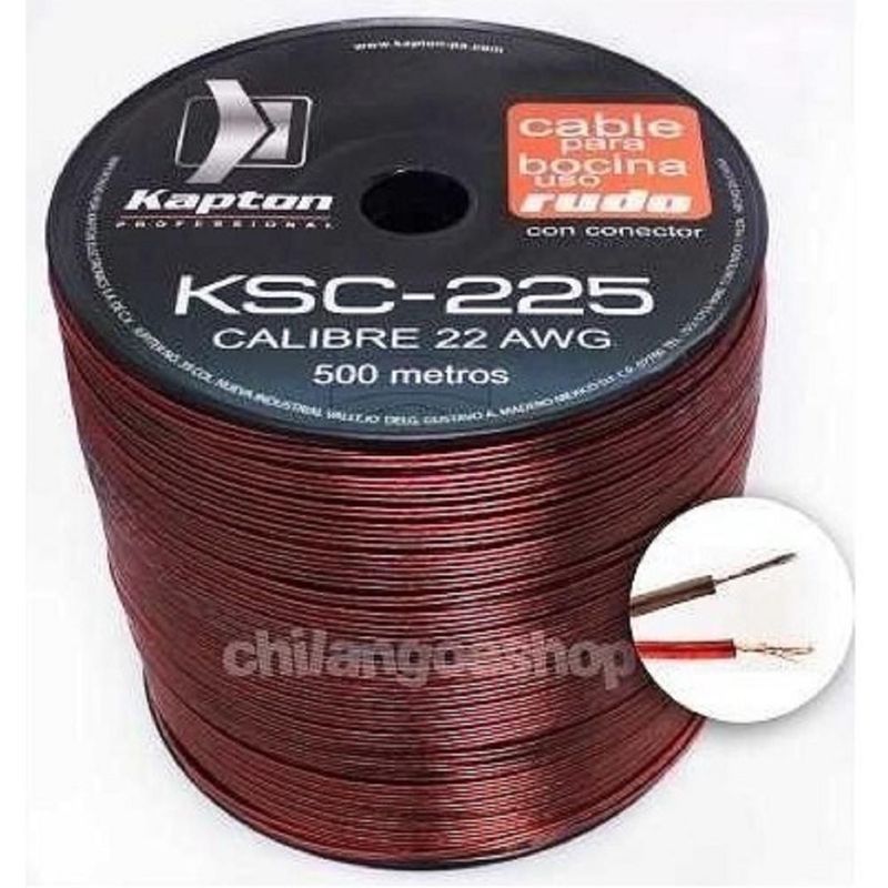 Cable para bocina uso rudo polarizado calibre 22 500 mts