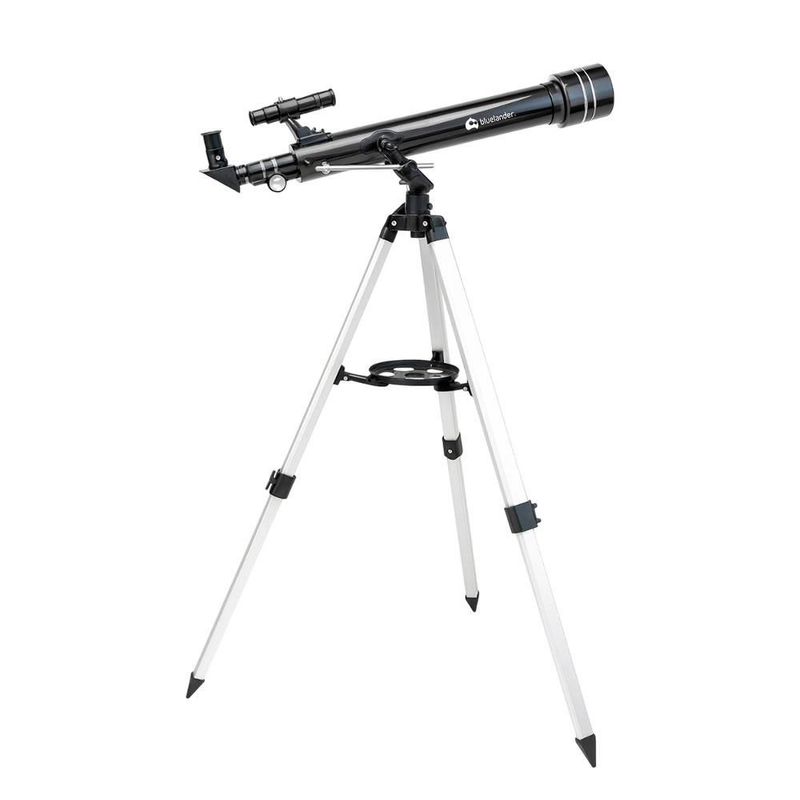 Telescopio Astronómico Profesional 60 mm Altura Ajustable  Blulander 78-120 cm, 3 Oculares, Lentes Barlow,  Espejo Cenital, Alta Definición