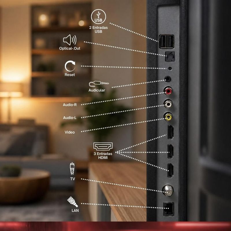 JVC Pantalla Televisión Smart TV 55 Pulgadas LED 4K UHD Roku Frameless Dolby Audio 3 HDMI 2 USB 1 AV SI55URF