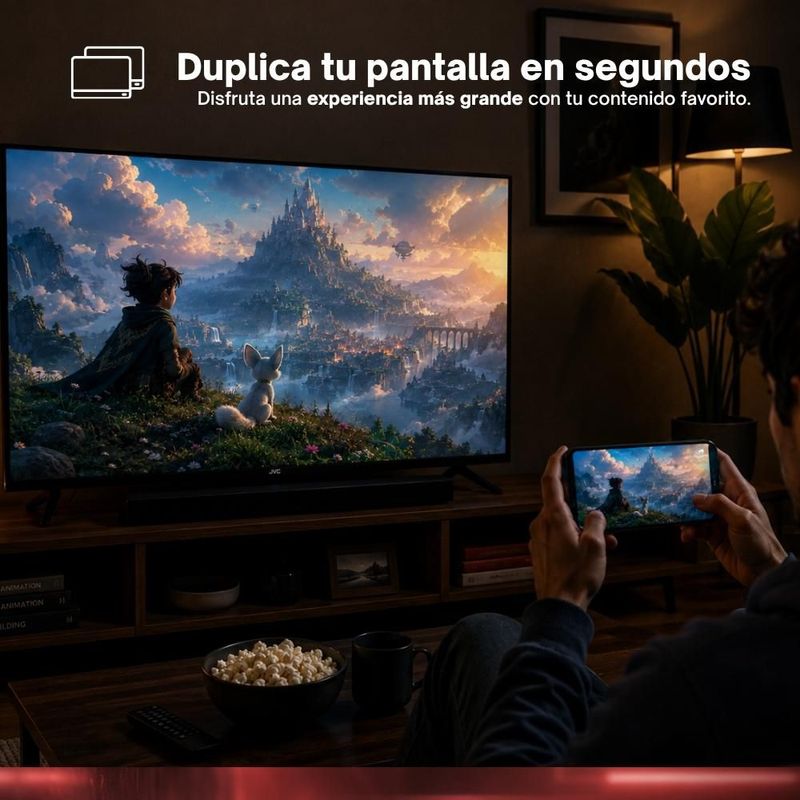 JVC Pantalla Televisión Smart TV 55 Pulgadas LED 4K UHD Roku Frameless Dolby Audio 3 HDMI 2 USB 1 AV SI55URF