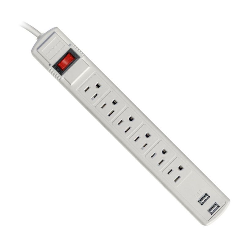 Multicontacto 90cm 6 Entradas+2usb+2 Tipo C Audiobahn ABM906