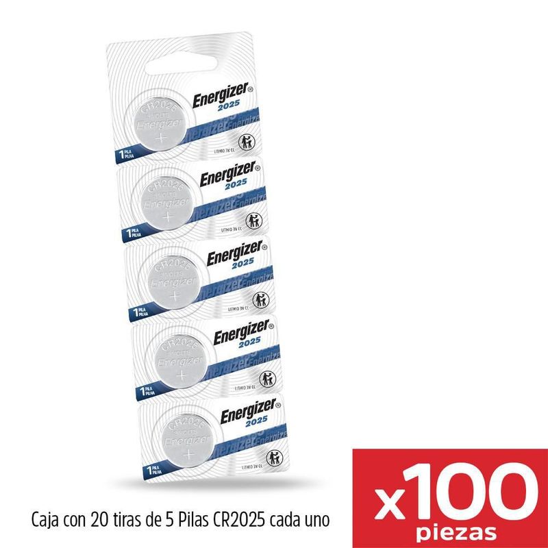 100 pilas energizer de botón 2025 tira con 5