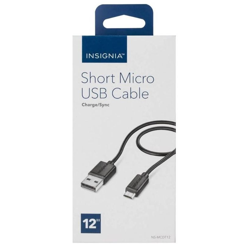 Cable de carga y sincronización micro USB Insignia 30 cm negro