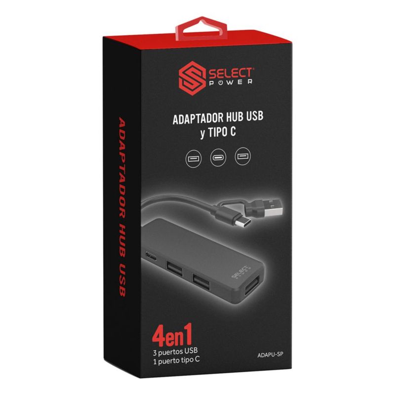 Adaptador Hub Usb-c 4 Puertos Usb