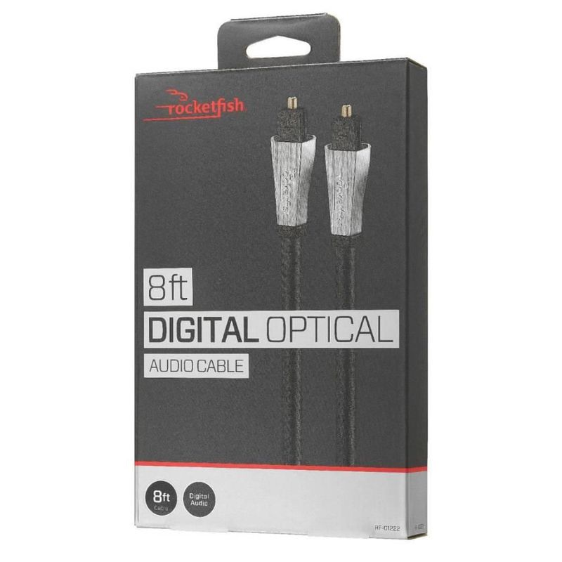 Cable de audio óptico Toslink de 2.4 m Rocketfish color negro