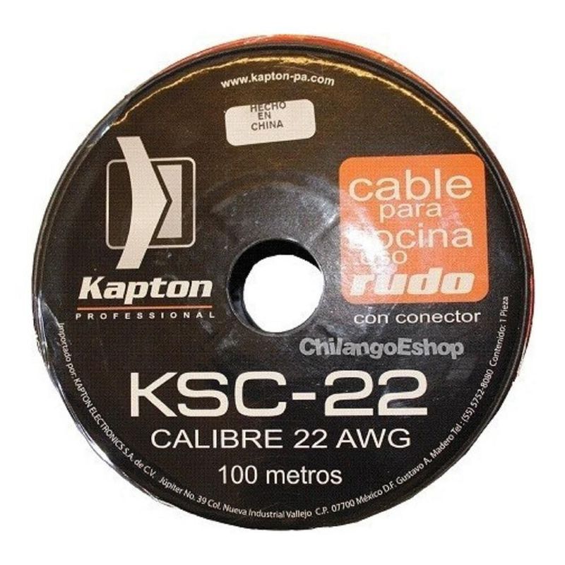 Cable para bocina uso rudo polarizado calibre 22 100 mts