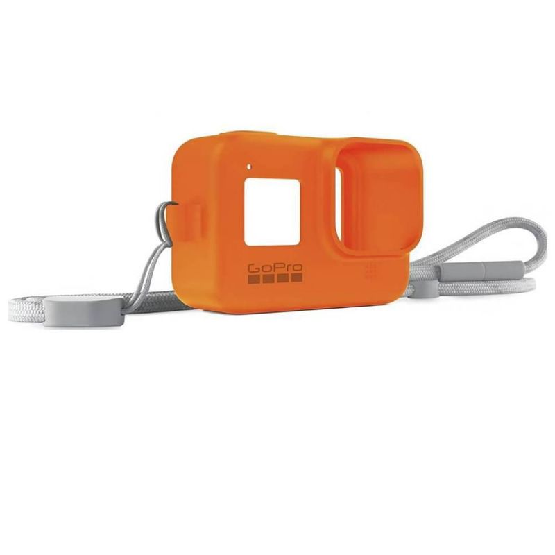 Funda de silicón para GoPro Hero 8 AJSST-004 color naranja con correa